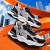 Gris negro patchwork zapatillas transpirable amortiguador ligero hombres mujeres casual running zapatos Specification image